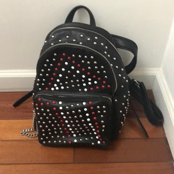 zara studded backpack